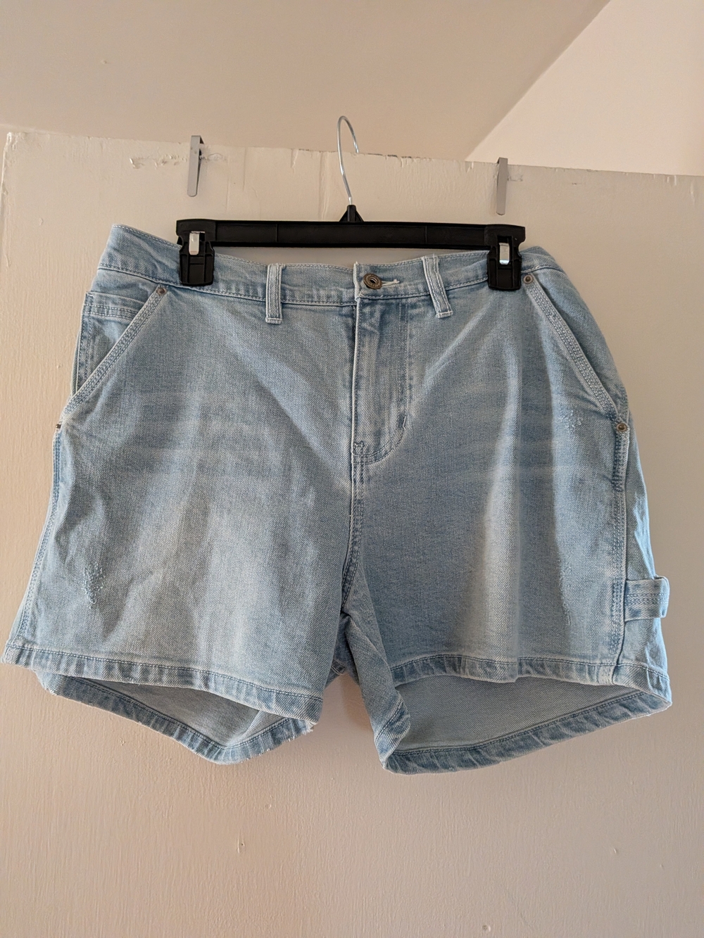 UNIONBAY Light Blue Denim Shorts with Red Logo Tag